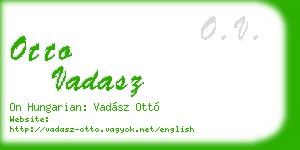 otto vadasz business card